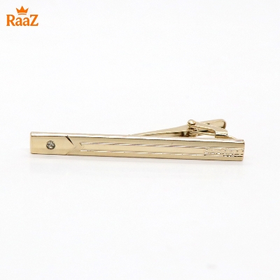 Picture of Golden Stone & Stripe Hybrid Tie Clip for Men