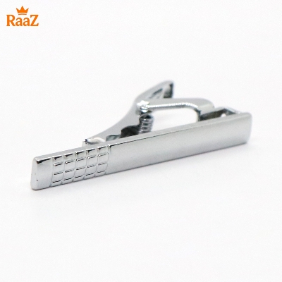 Picture of Silver Vintage Style Stainless Steel Tie Clip For Men