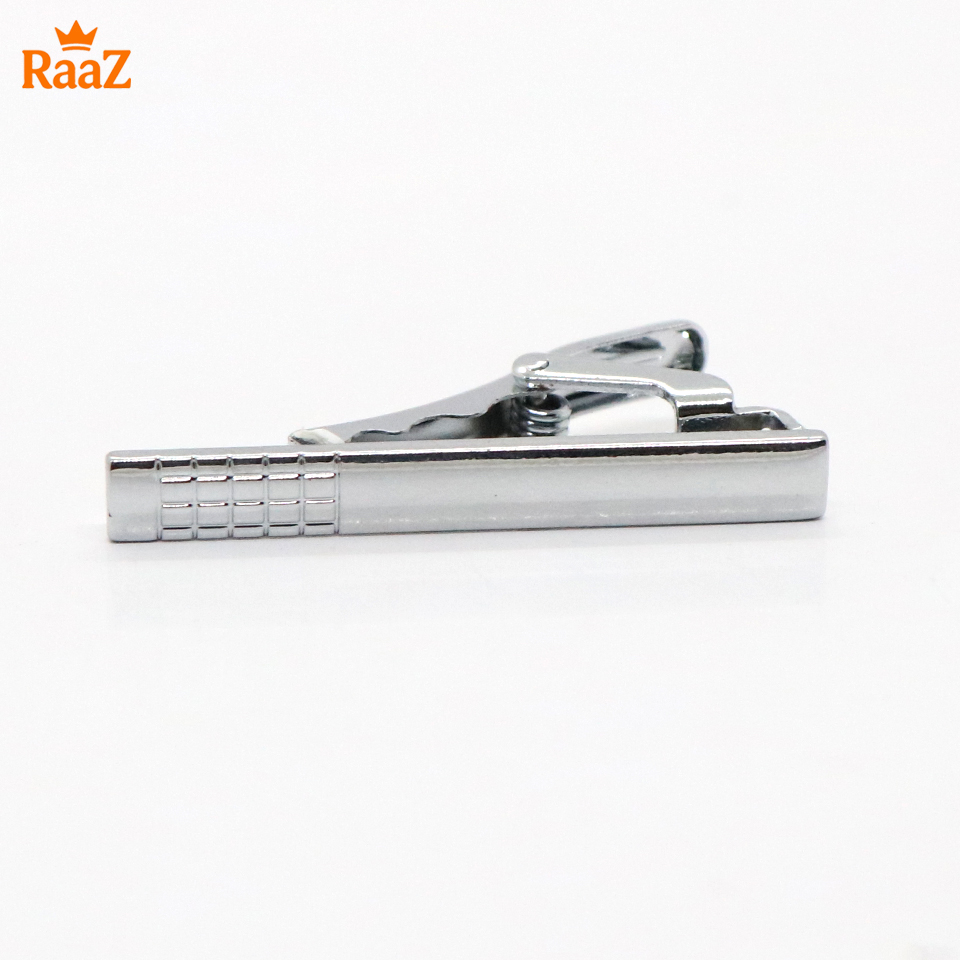 Picture of Silver Vintage Style Stainless Steel Tie Clip For Men
