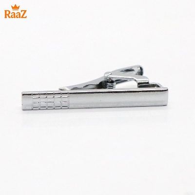 Picture of Silver Vintage Style Stainless Steel Tie Clip For Men