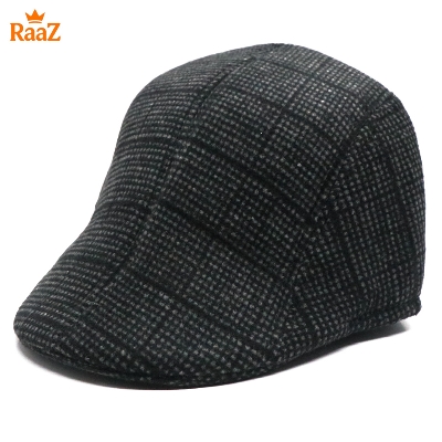 Picture of Black Velvet Luxury Wool Blend Ivy Hat For Men