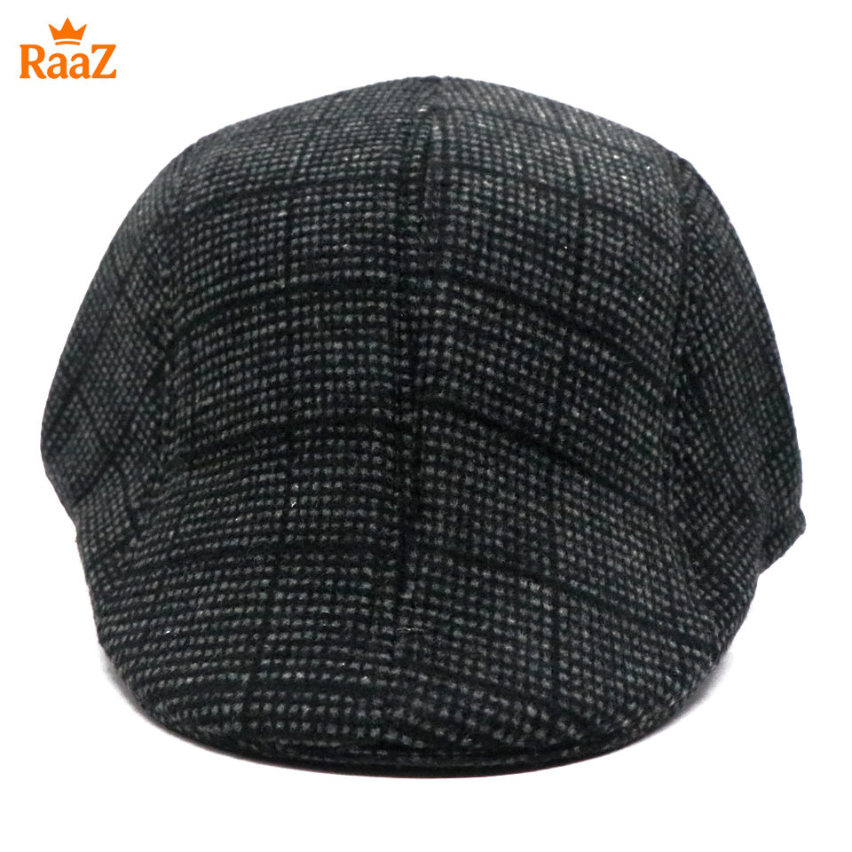 Picture of Black Velvet Luxury Wool Blend Ivy Hat For Men