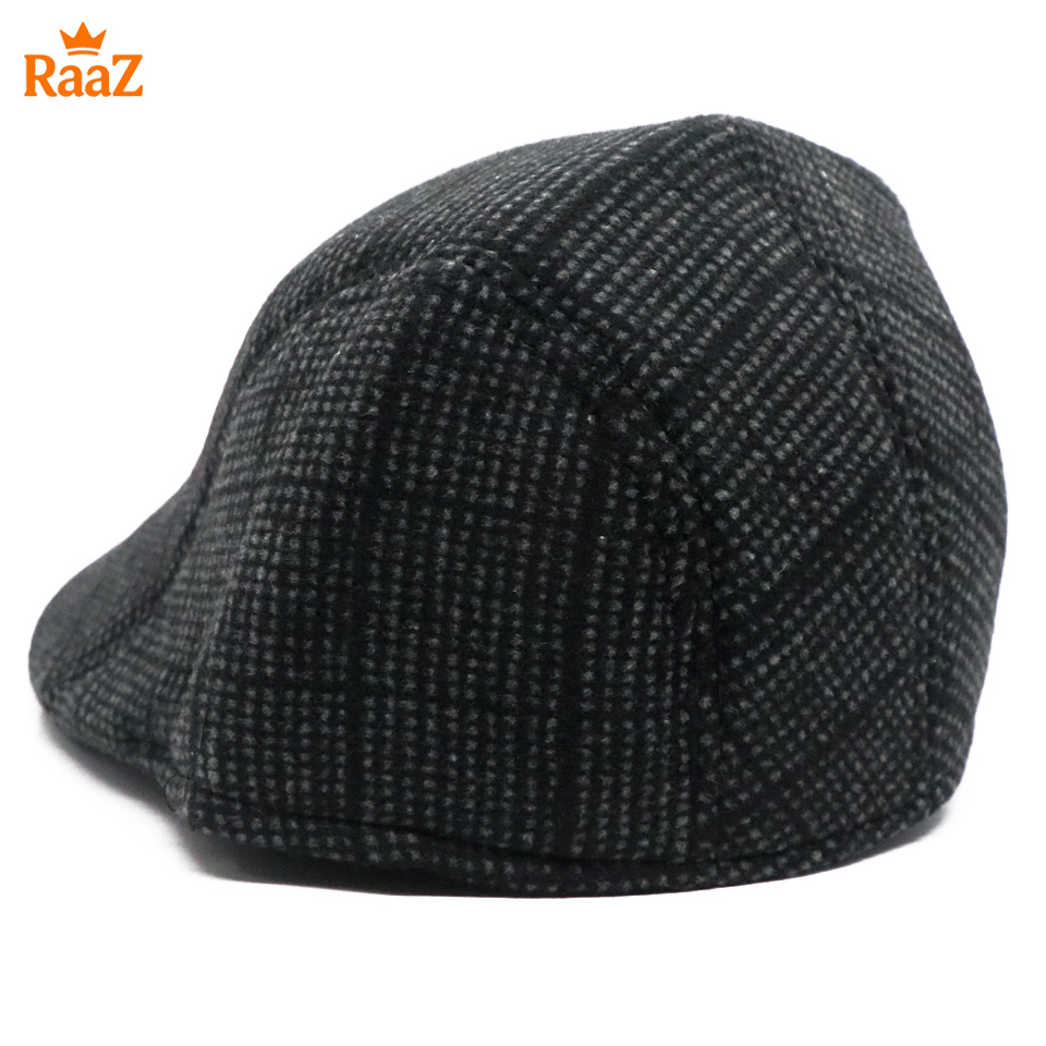 Picture of Black Velvet Luxury Wool Blend Ivy Hat For Men