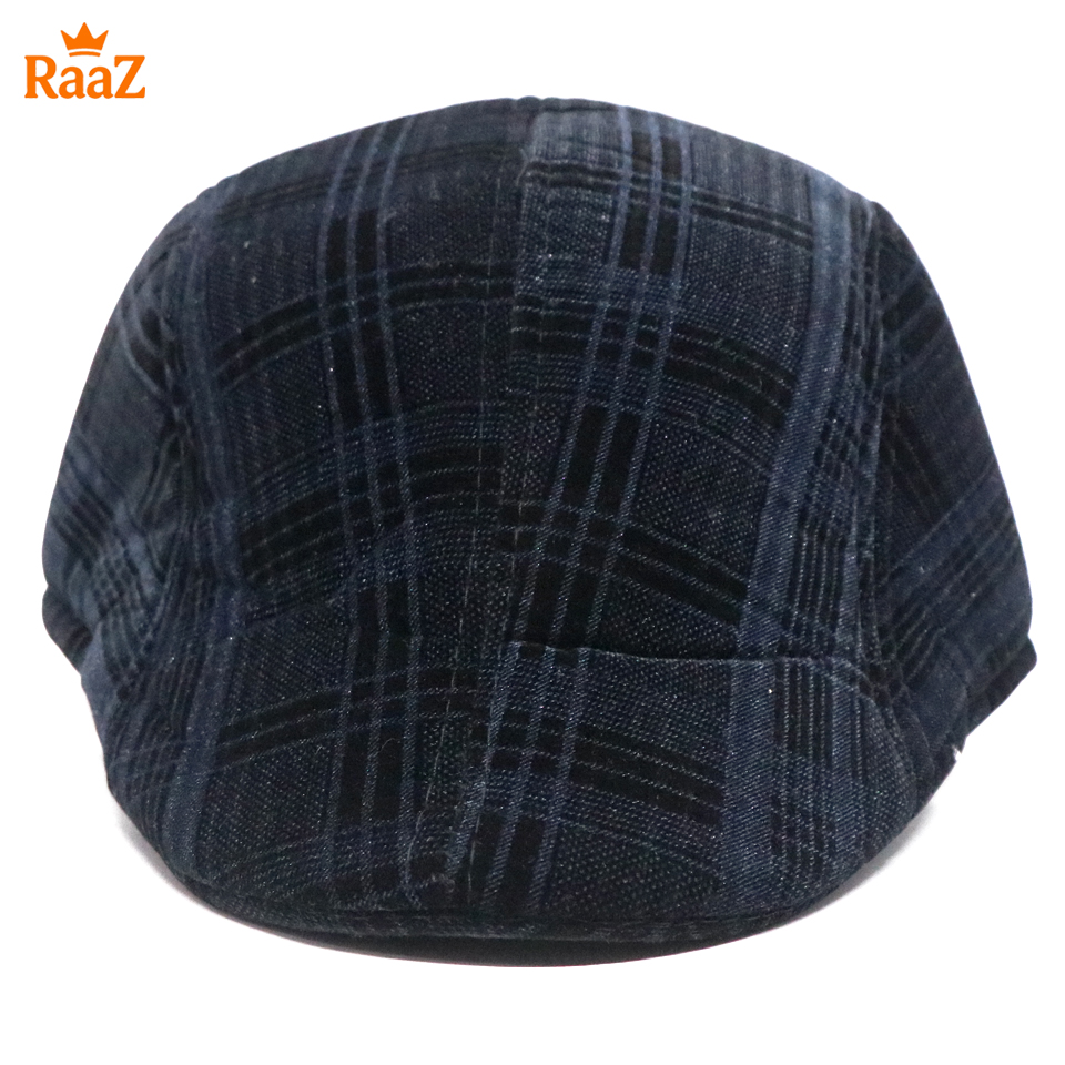 Picture of Navy Blue Wool Bold Look Wool Newsboy Cap For Men