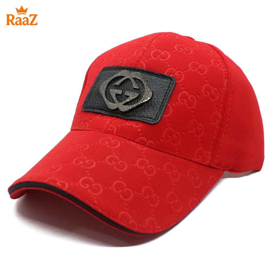 Picture of Red GG Metal Logo Curved Visor Cap