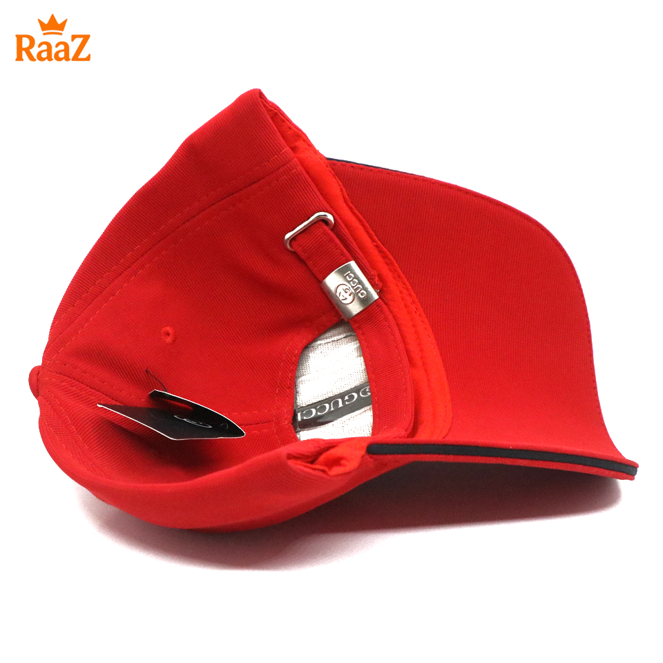 Picture of Red GG Metal Logo Curved Visor Cap