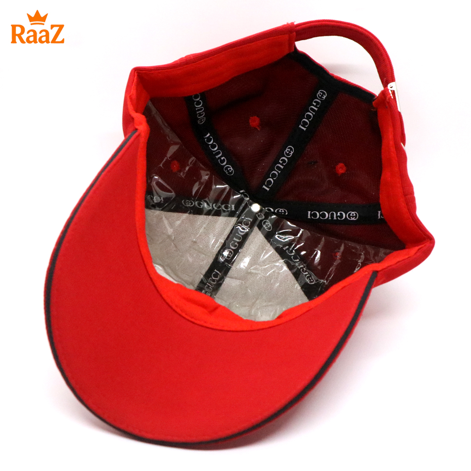 Picture of Red GG Metal Logo Curved Visor Cap