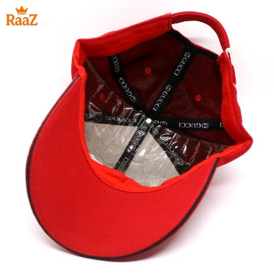 Picture of Red GG Metal Logo Curved Visor Cap