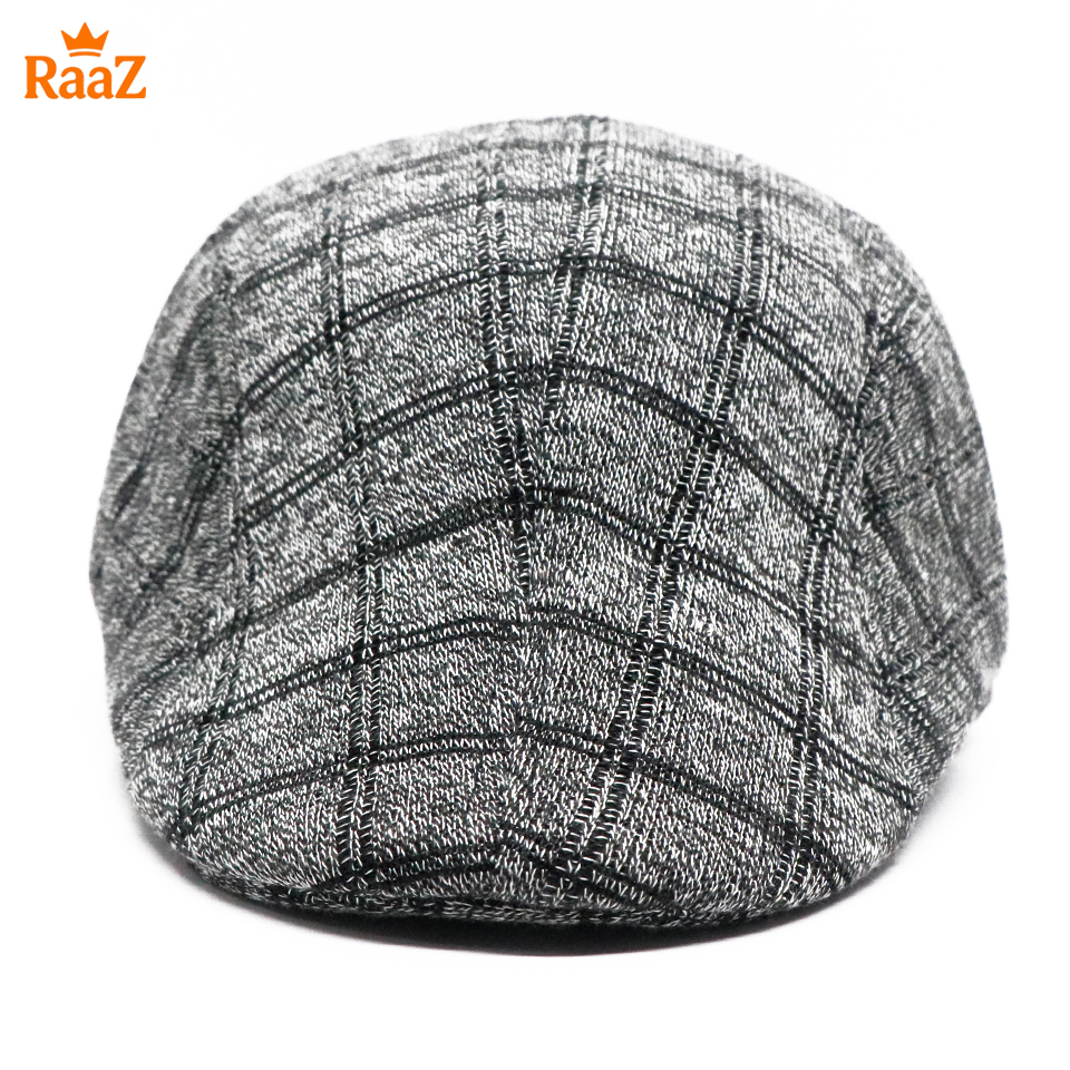 Picture of Grey Check Retro Charm Wool Checkered Cap For Men