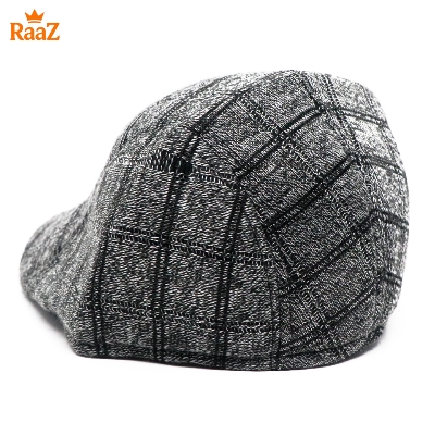 Picture of Grey Check Retro Charm Wool Checkered Cap For Men
