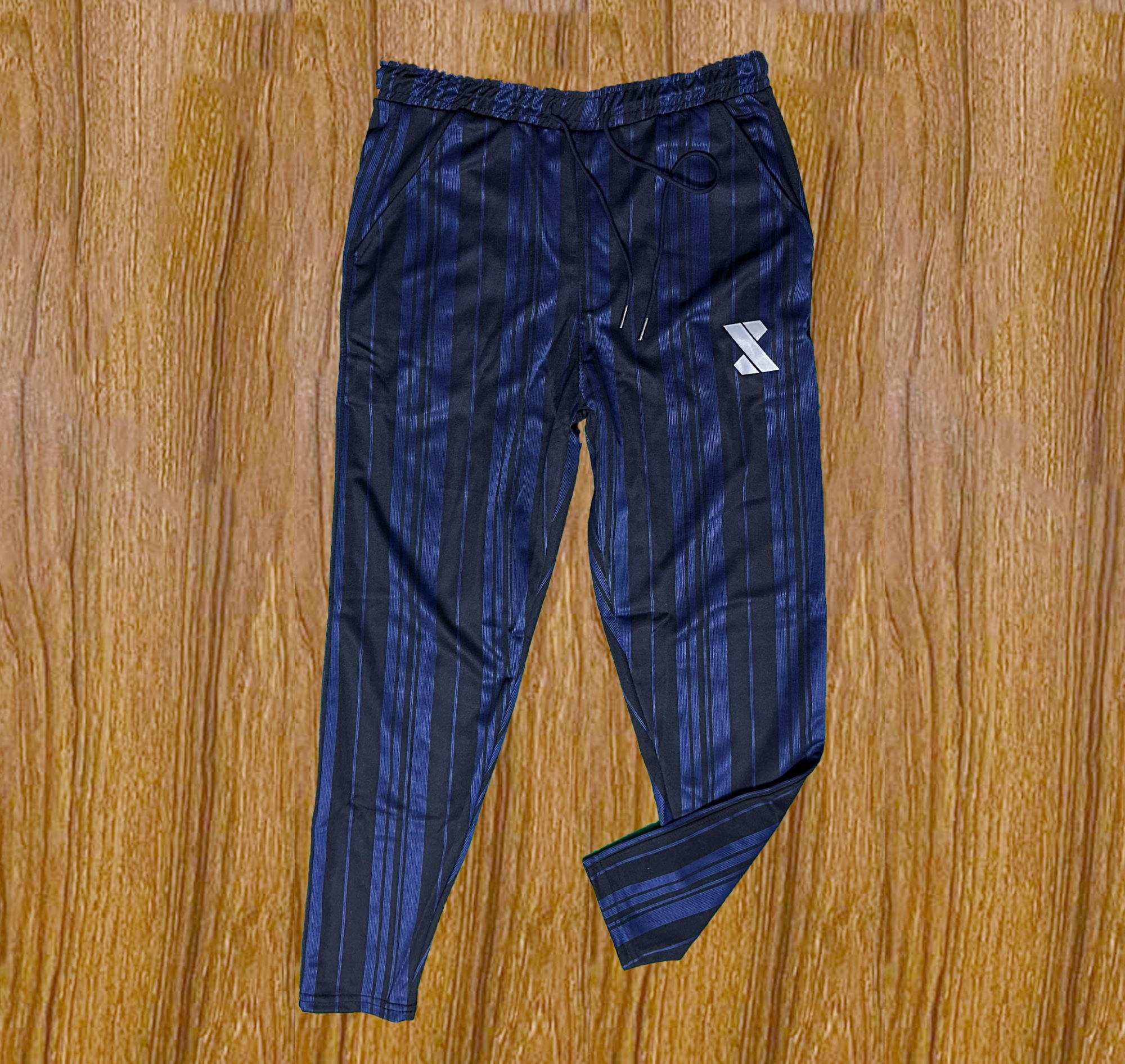 Picture of SMUG Premium Navy Stripe Trouser - Perfect For Casual Wear-Navy