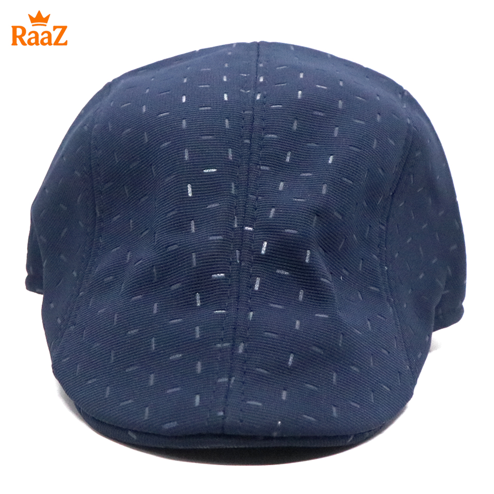 Picture of Navy Blue Line Design New Flat Newsboy Hat For Men