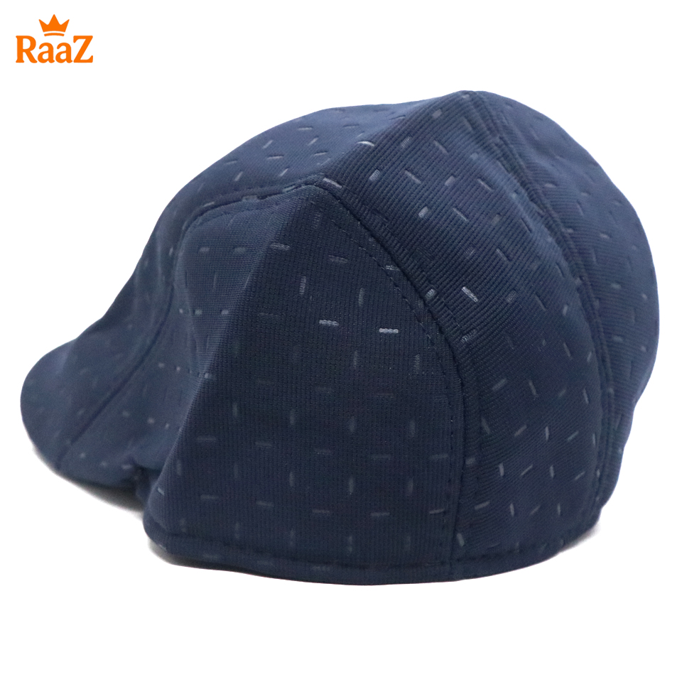 Picture of Navy Blue Line Design New Flat Newsboy Hat For Men