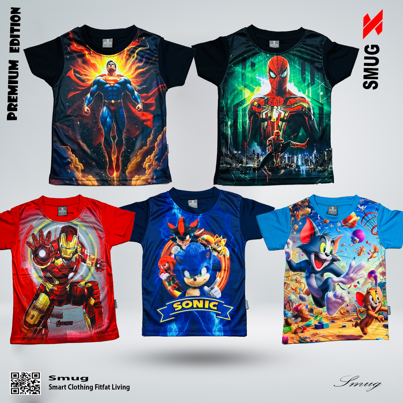 Picture of SMUG Kids Premium T-Shirt - 5 pcs Combo Pack