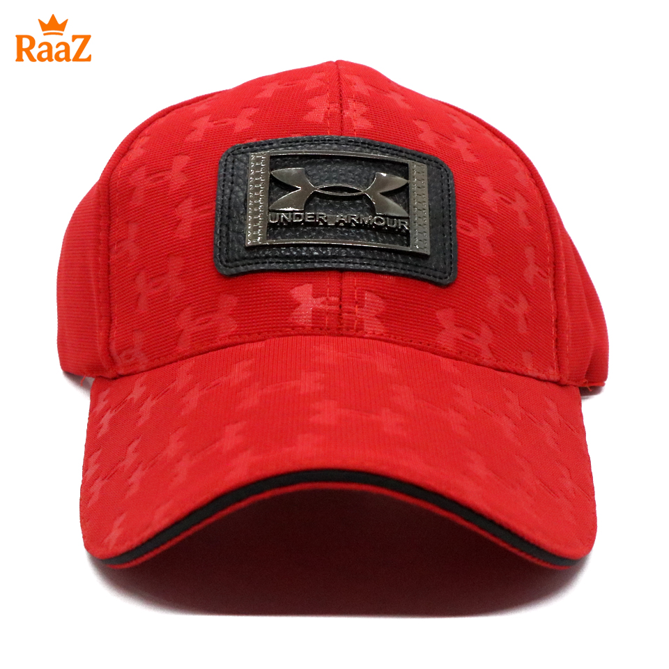 Picture of Red UA Metal Logo China Curved Visor Cap