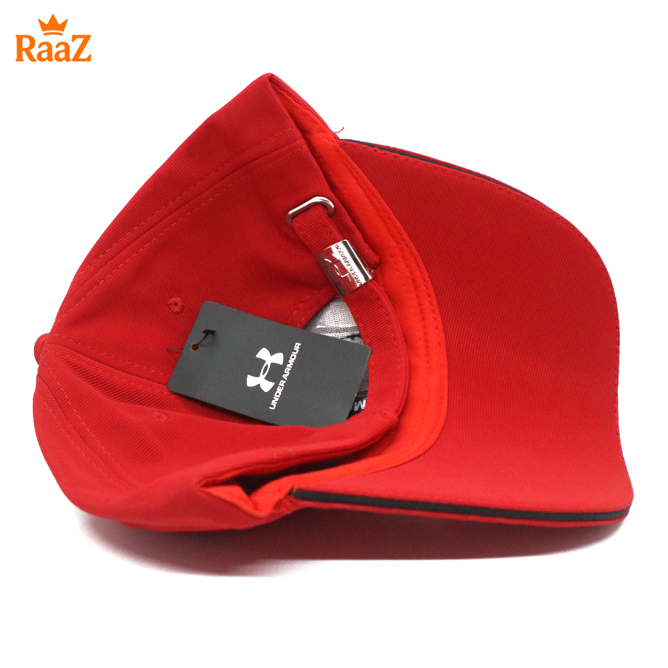 Picture of Red UA Metal Logo China Curved Visor Cap