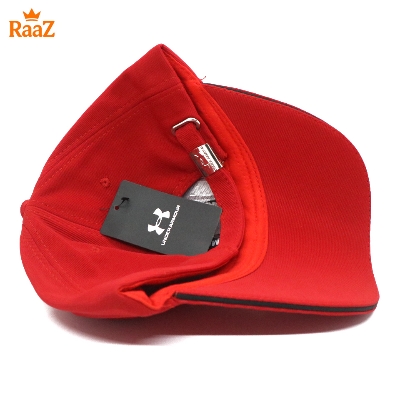 Picture of Red UA Metal Logo China Curved Visor Cap