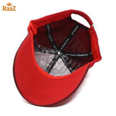 Picture of Red UA Metal Logo China Curved Visor Cap