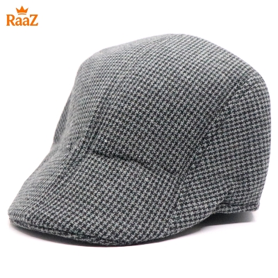 Picture of Black Small Design Luxury Wool Blend Ivy Hat For Men