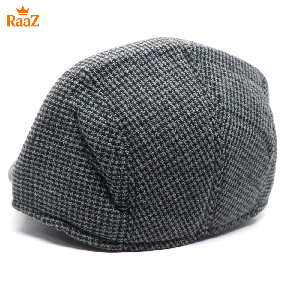 Picture of Black Small Design Luxury Wool Blend Ivy Hat For Men