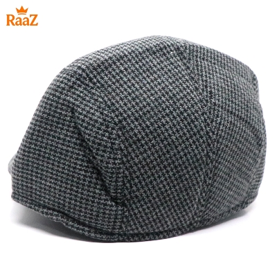 Picture of Black Small Design Luxury Wool Blend Ivy Hat For Men