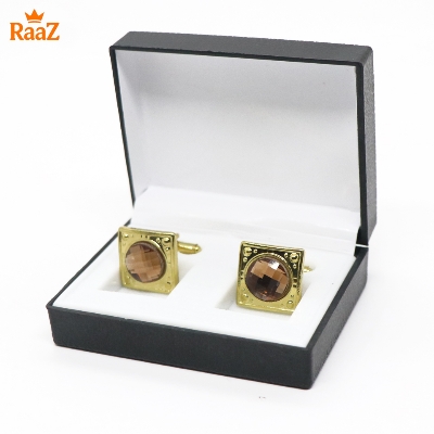 Picture of Silver Edge Black Onyx Cufflink For Men