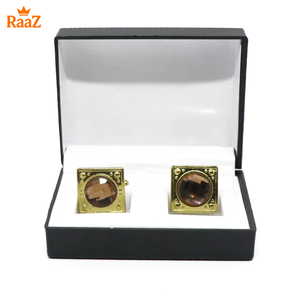 Picture of Silver Edge Black Onyx Cufflink For Men