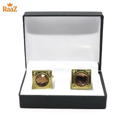 Picture of Silver Edge Black Onyx Cufflink For Men