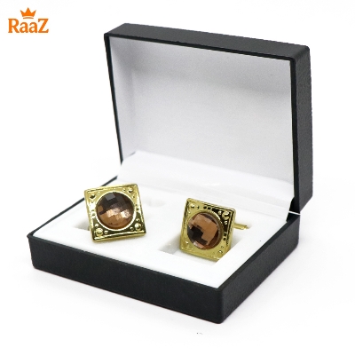 Picture of Silver Edge Black Onyx Cufflink For Men