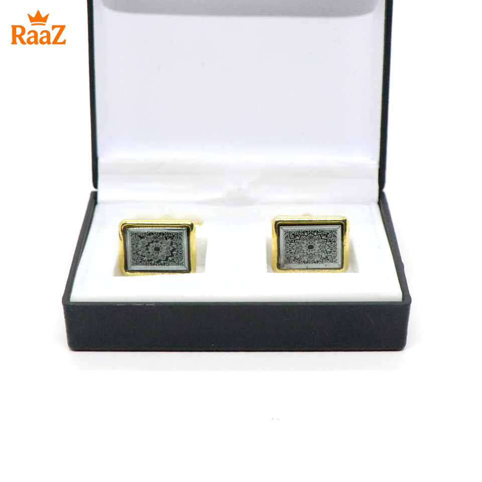Picture of Floral Crest Antique Cufflink For Men