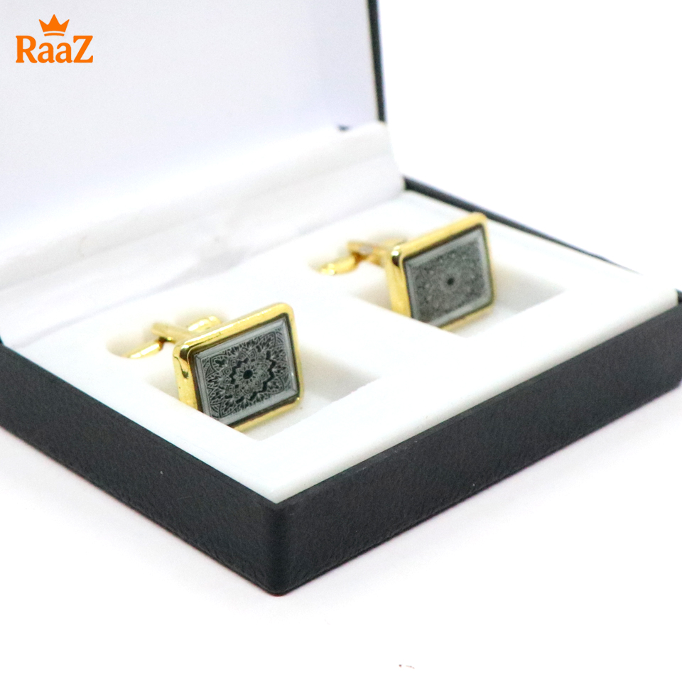 Picture of Floral Crest Antique Cufflink For Men