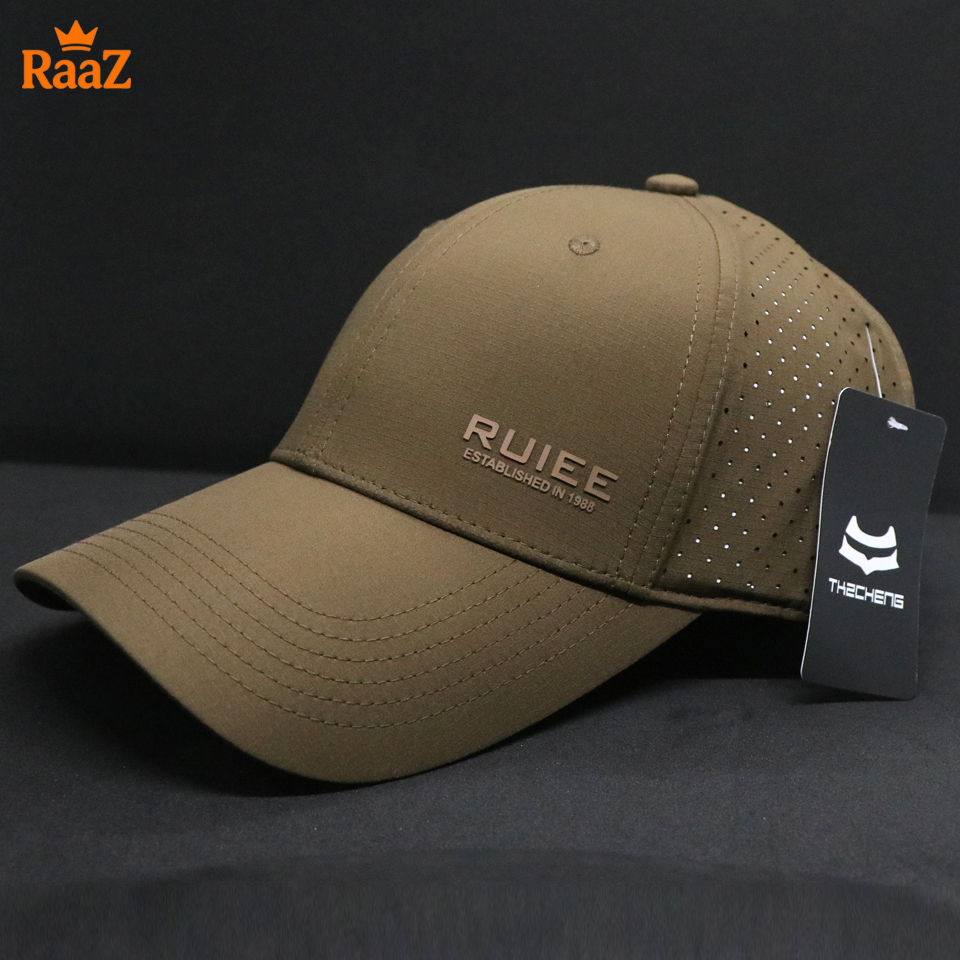 Picture of Brown RUIEE Trendy Parachute Mesh Streetwear Cap For Men