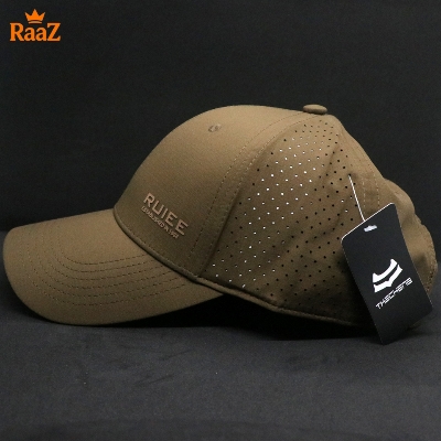 Picture of Brown RUIEE Trendy Parachute Mesh Streetwear Cap For Men