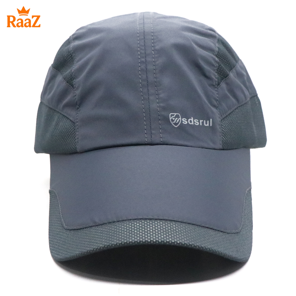 Picture of Grey SDSRUL Ultra-Lightweight Parachute Mesh Running Cap For Men