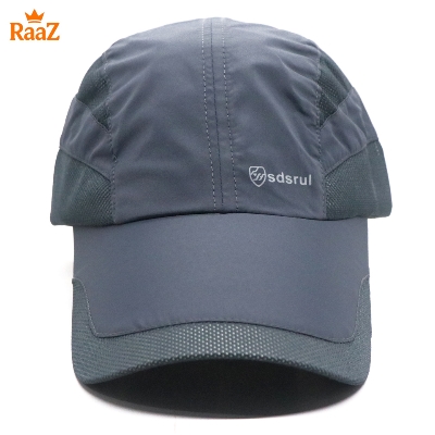 Picture of Grey SDSRUL Ultra-Lightweight Parachute Mesh Running Cap For Men