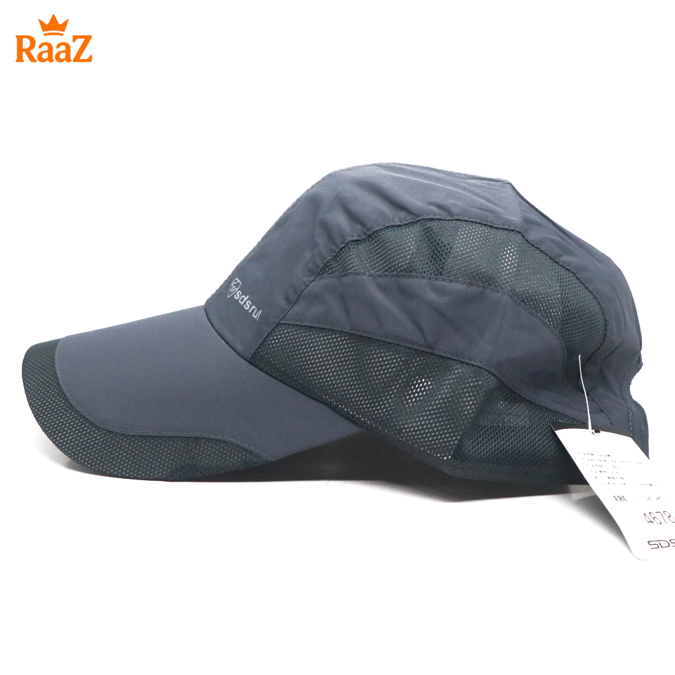 Picture of Grey SDSRUL Ultra-Lightweight Parachute Mesh Running Cap For Men