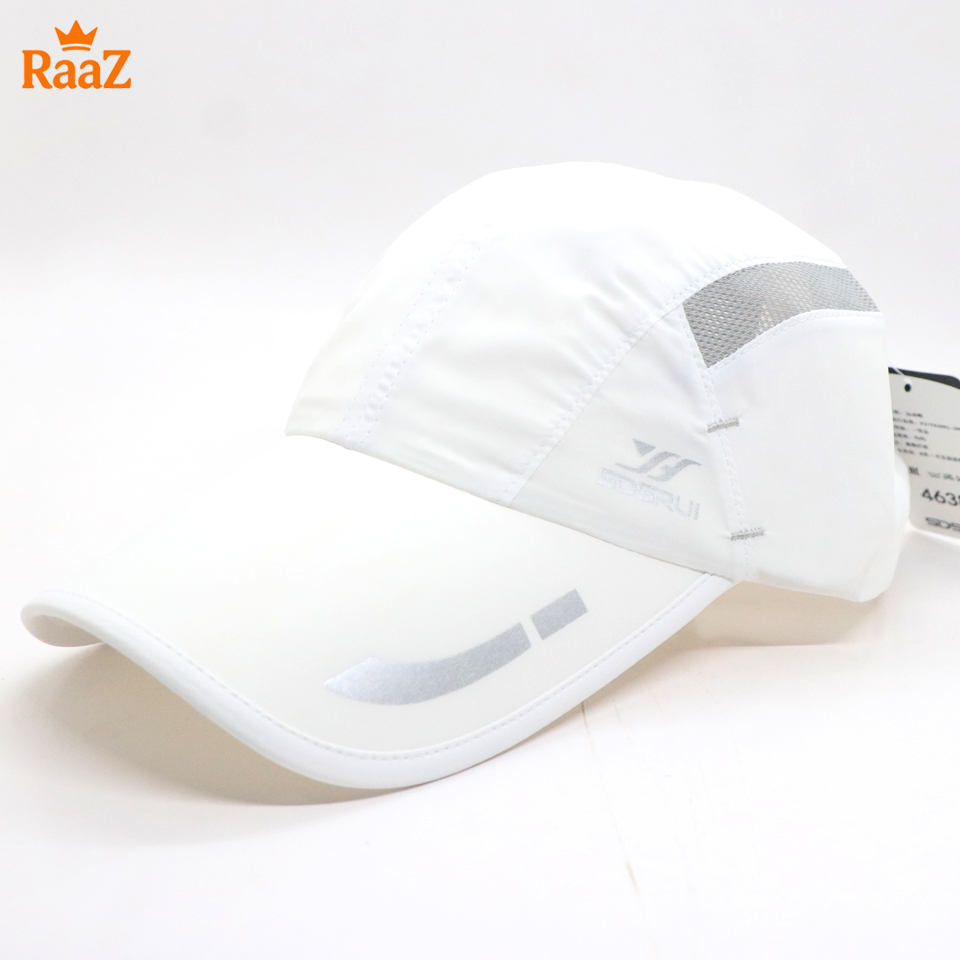 Picture of Full White SDSRUL Ultra-Lightweight Parachute Mesh Running Cap For Men