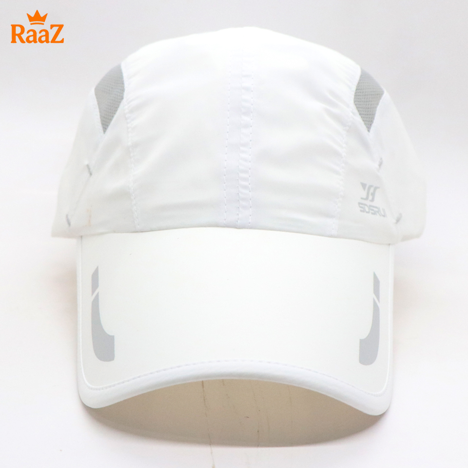 Picture of Full White SDSRUL Ultra-Lightweight Parachute Mesh Running Cap For Men
