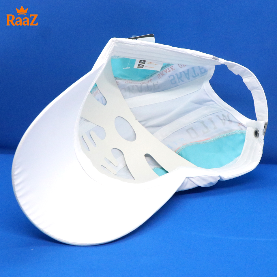 Picture of Full White Skate Summer Cool Parachute Mesh Snapback Cap For Men