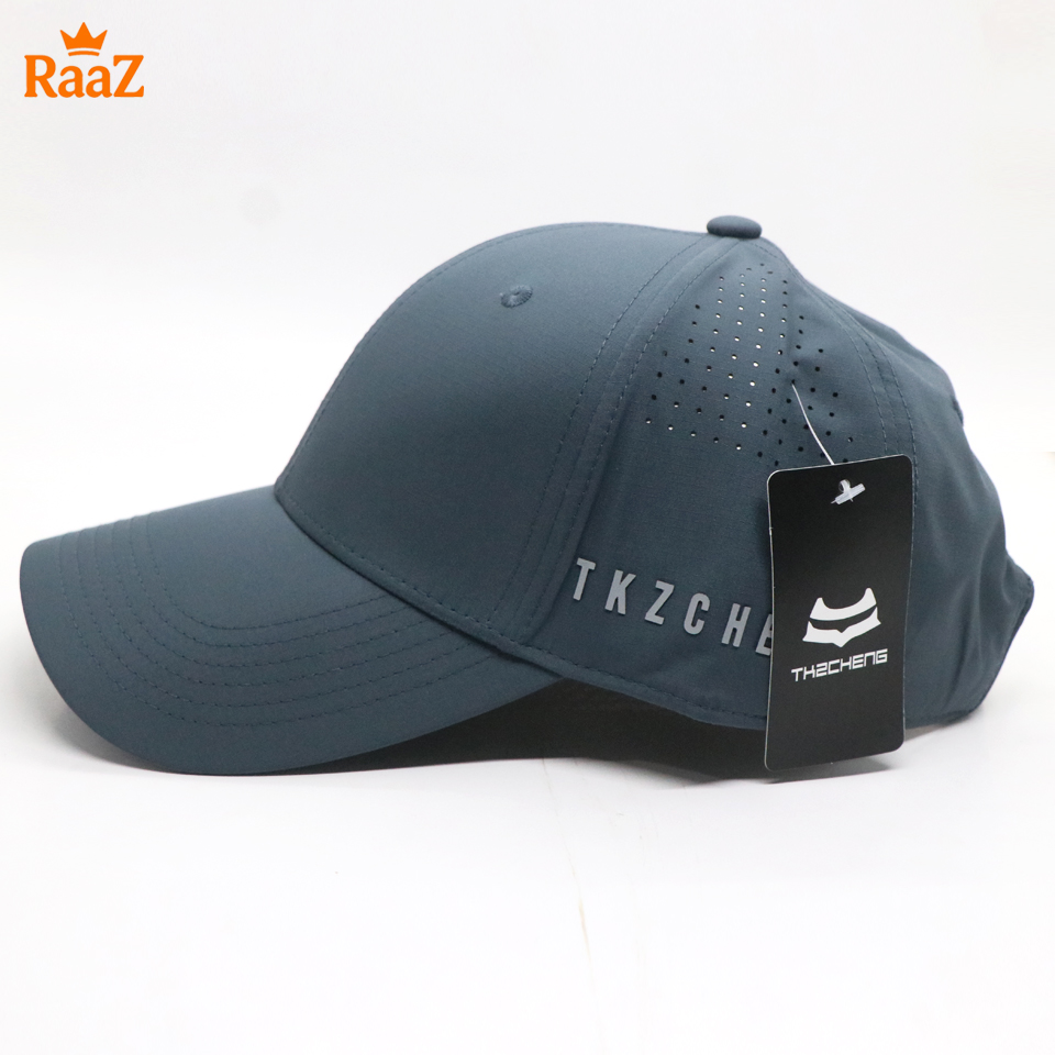 Picture of Navy Blue TKZ Trendy Parachute Mesh Streetwear Cap For Men