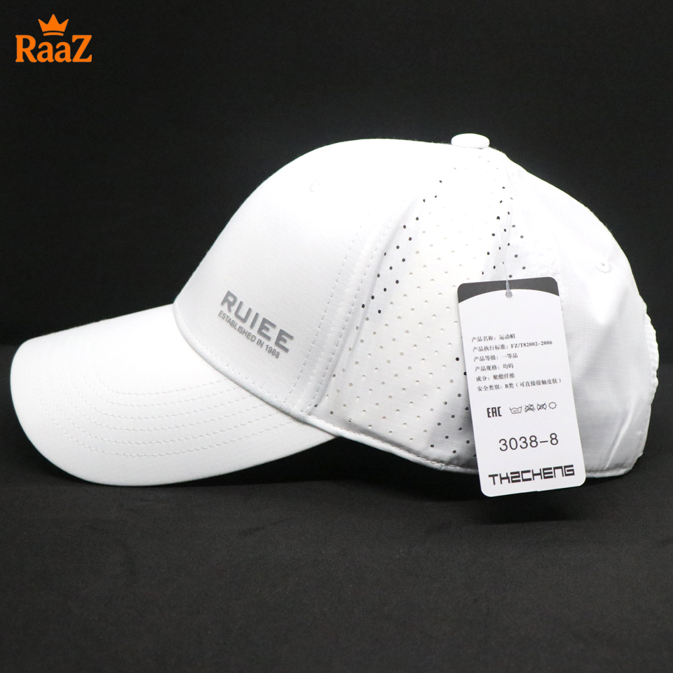 Picture of Full White RUIEE Lightweight Quick-Dry Parachute Mesh Sports Cap For Men