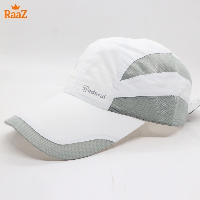 Picture of Full White SDSRUL Trendy Parachute Mesh Streetwear Cap For Men