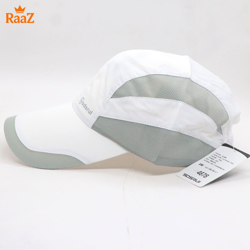 Picture of Full White SDSRUL Trendy Parachute Mesh Streetwear Cap For Men