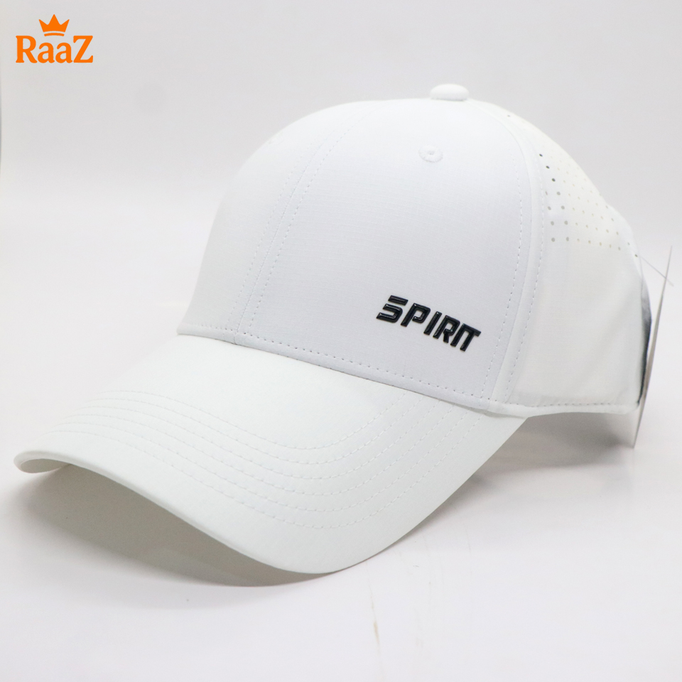 Picture of Full White Spirit Logo Stylish Breathable Parachute Mesh Outdoor Cap For Men