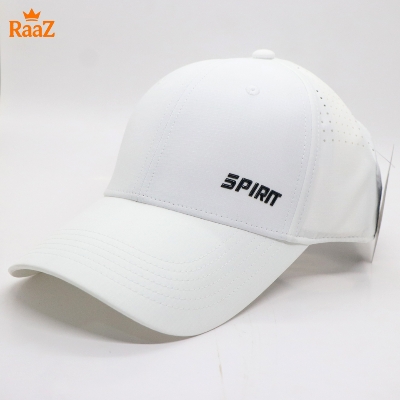 Picture of Full White Spirit Logo Stylish Breathable Parachute Mesh Outdoor Cap For Men