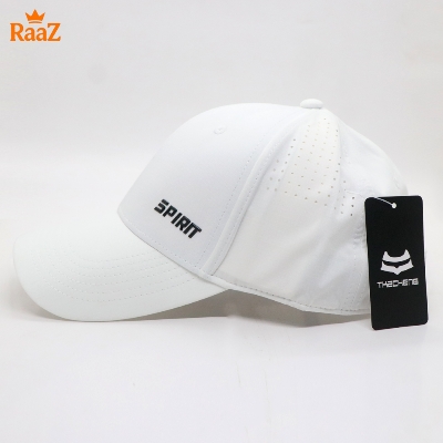 Picture of Full White Spirit Logo Stylish Breathable Parachute Mesh Outdoor Cap For Men