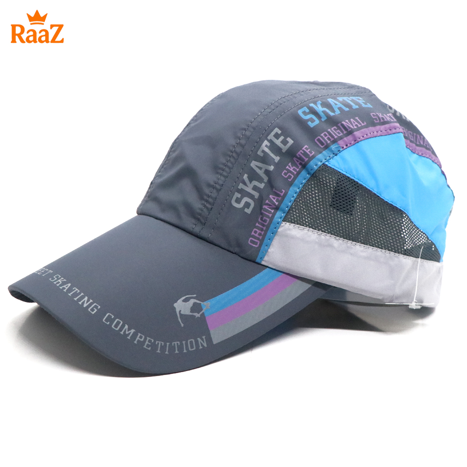 Picture of Light Blue Skate Ultra-Lightweight Parachute Mesh Running Cap For Men
