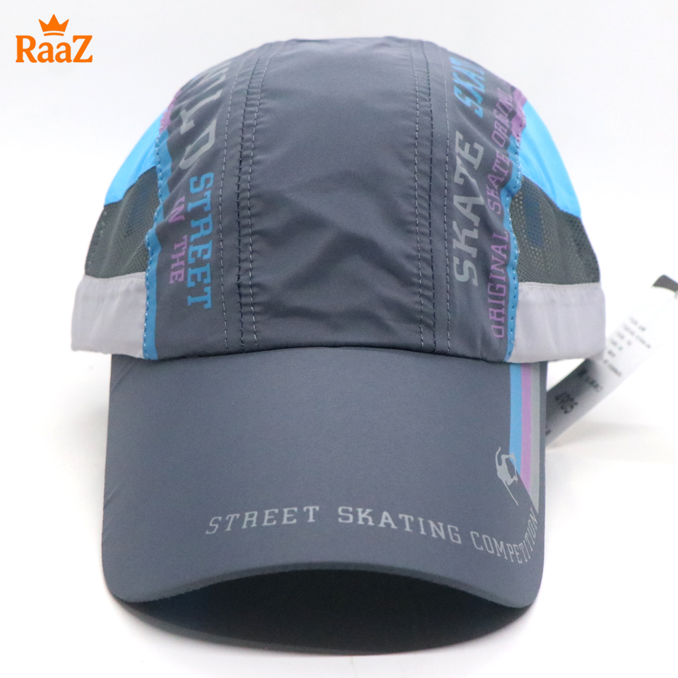 Picture of Light Blue Skate Ultra-Lightweight Parachute Mesh Running Cap For Men