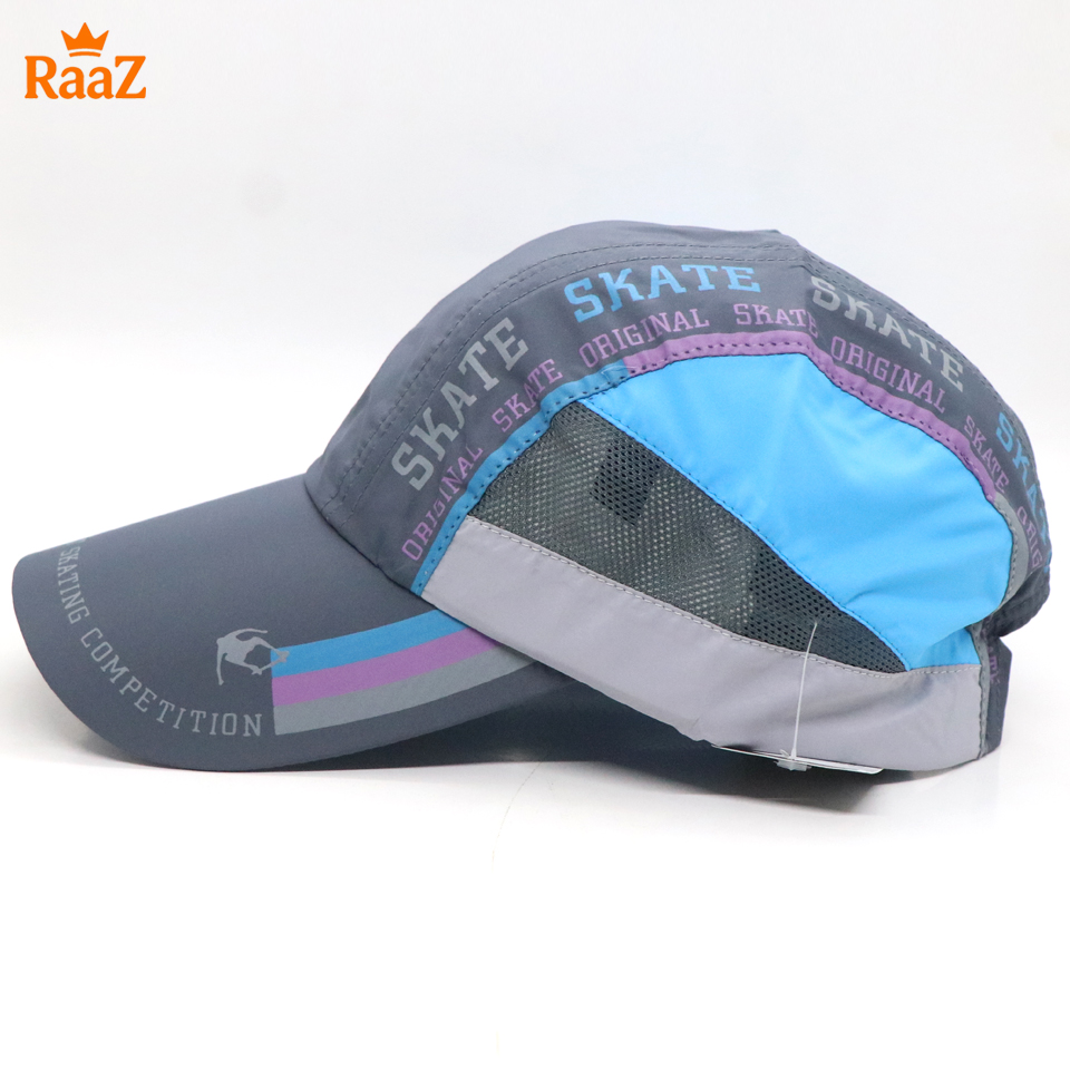 Picture of Light Blue Skate Ultra-Lightweight Parachute Mesh Running Cap For Men