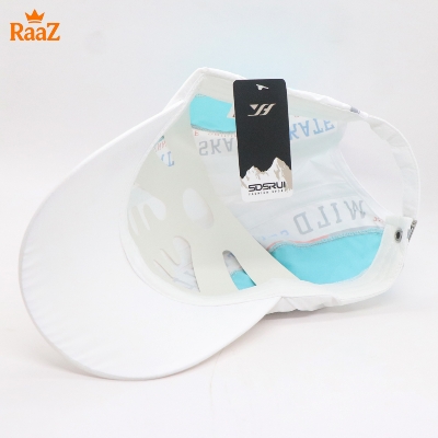 Picture of White Skate Ultra-Lightweight Parachute Mesh Running Cap For Men